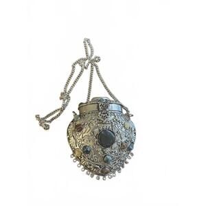 Sajai Handcrafted Evening Bag with Gemstone Accents